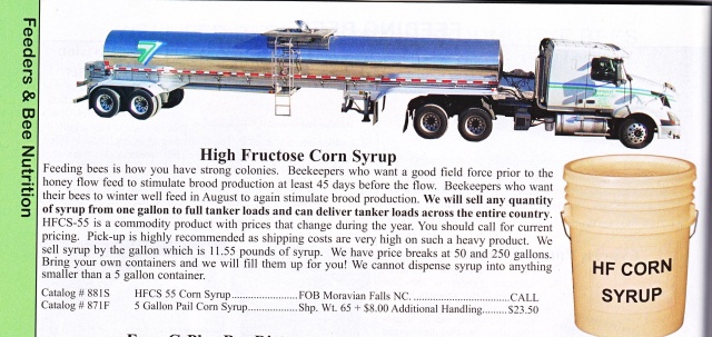 high fructose corn syrup and bees